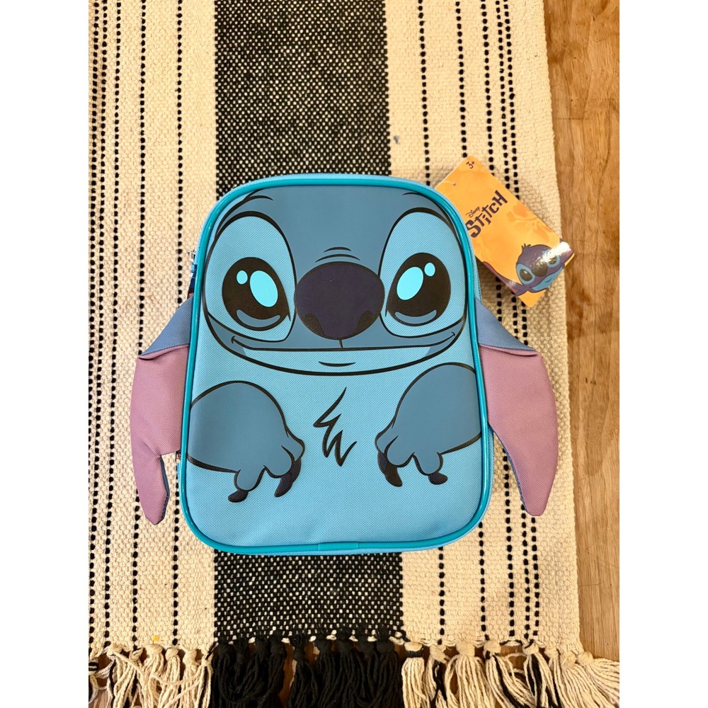 Disney Lilo & Stitch Thermos Insulated Lunch Box NWT Blue 3D Ears Tropical